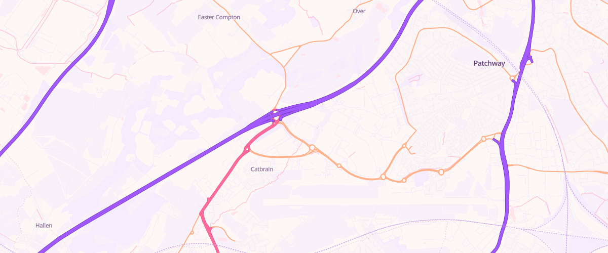 Map showing the location of Mfg Morrisons Bristol Cribbs
