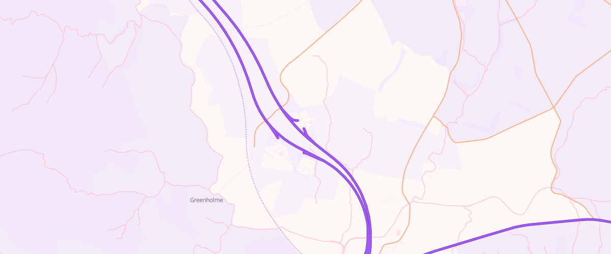 Map showing the location of Tebay Services Southbound