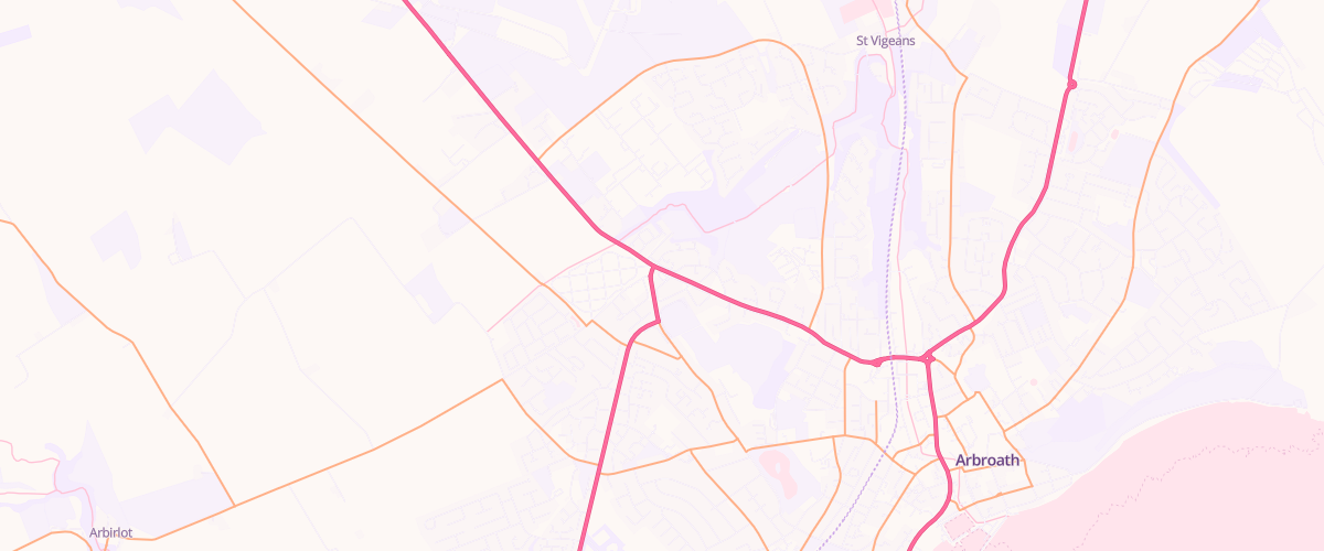 Map showing the location of Tgc Arbroath