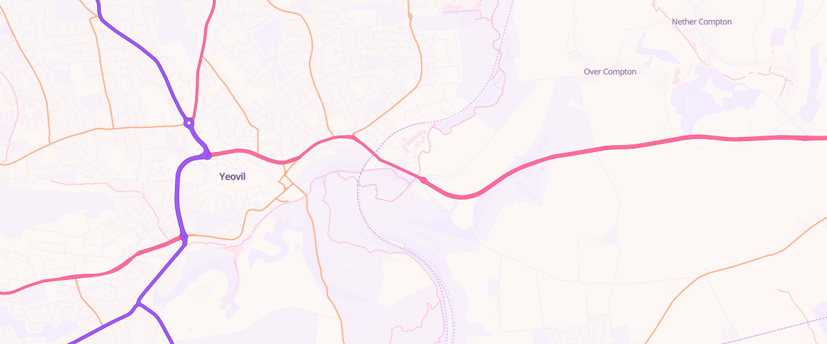 Map showing the location of Asda Yeovil Express Petrol