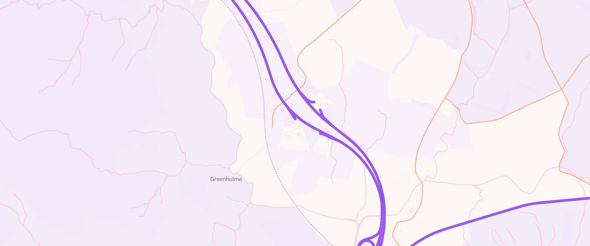 Map showing the location of Tebay Services Northbound