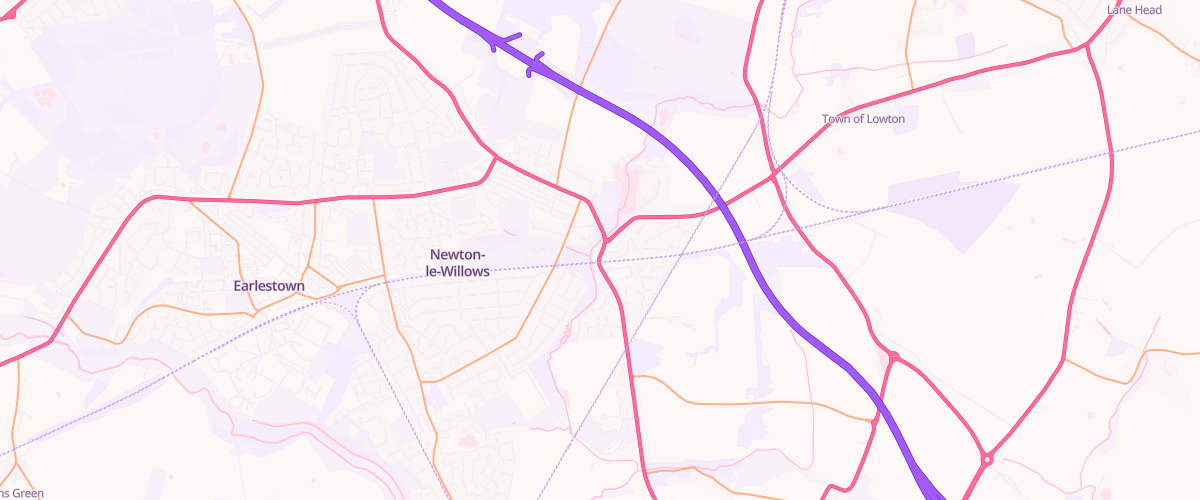 Map showing the location of Rontec Mill Lane