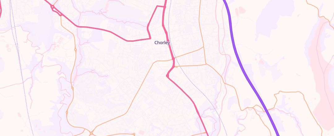 Map showing Evans Halshaw Chorley, Chorley