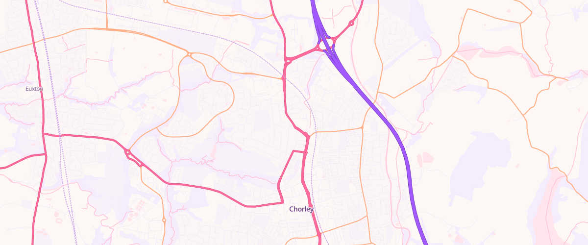 Map showing the location of Mfg Preston Rd