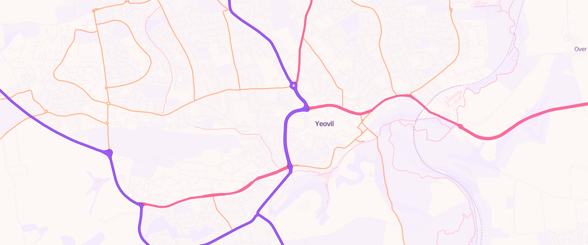 Map showing the location of Yeovil Extra Petrol Filling