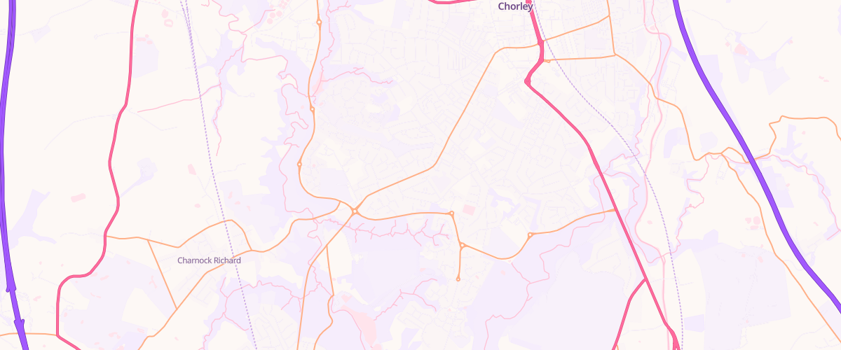 Map showing the location of Asda Chorley Express Petrol