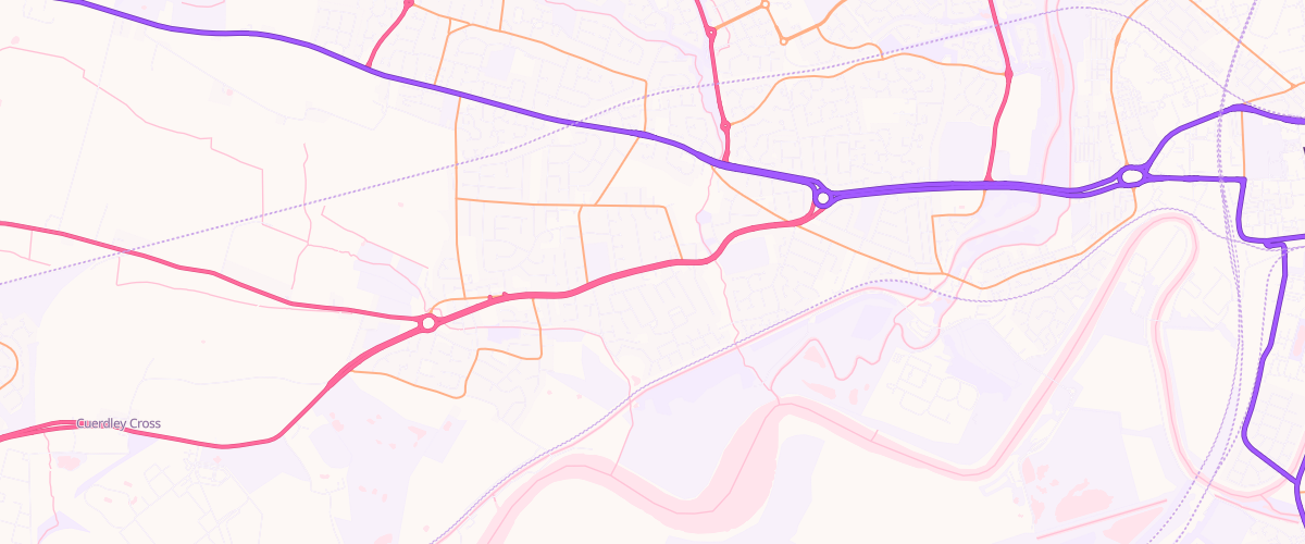 Map showing the location of Penketh Service Station