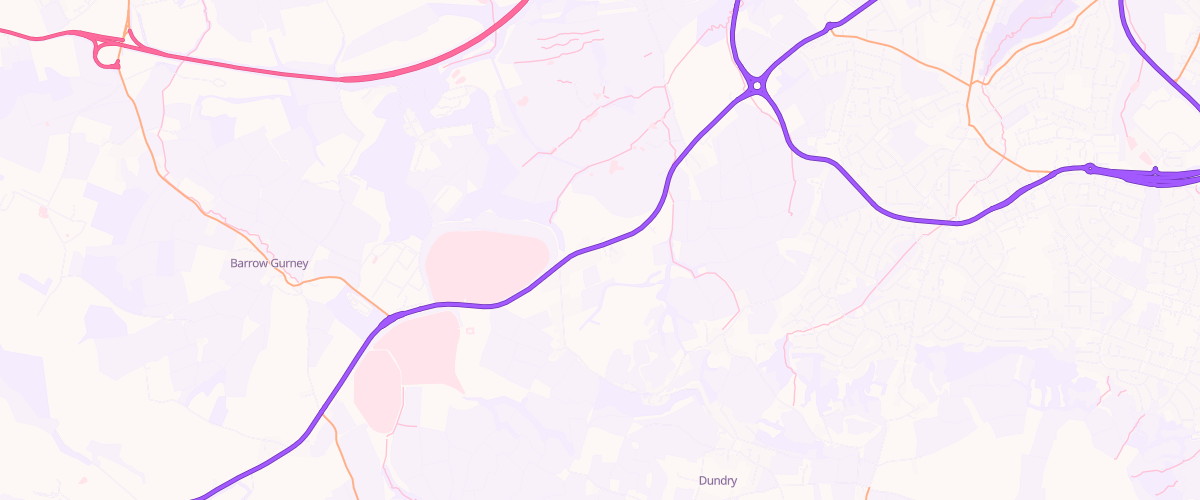 Map showing the location of Ascona Bridgwater Road Service