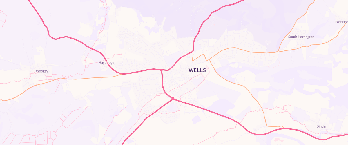 Map showing the location of Asda Wells Express Petrol