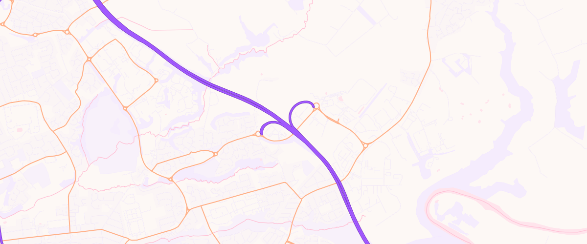 Map showing the location of Gem Bluebell Way