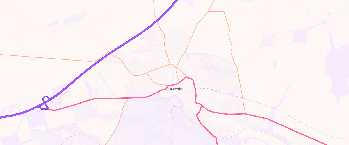 Map showing the location of Brechin Esso Express