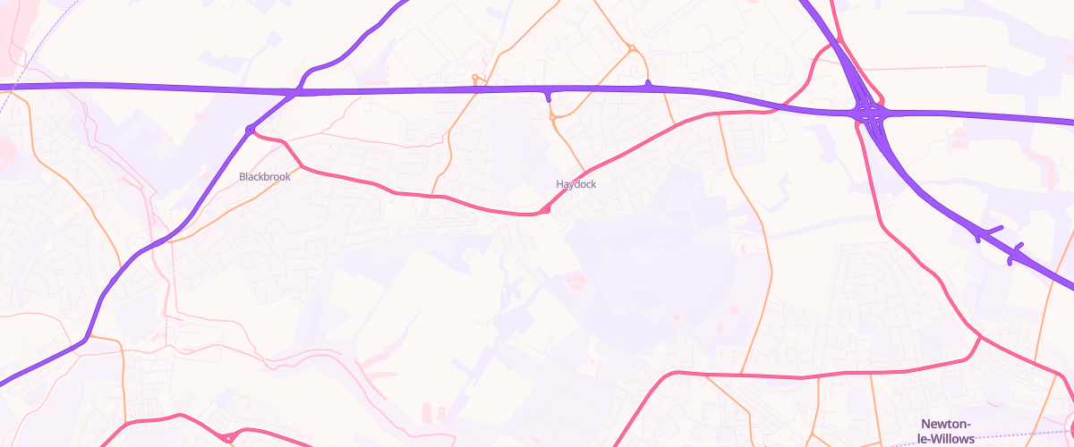 Map showing the location of Haydock Church Rd Superstore