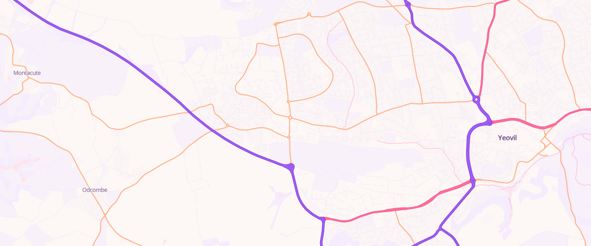 Map showing the location of Asda Yeovil Superstore