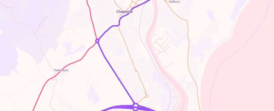 Map showing Deans Auto Repairs, Chepstow