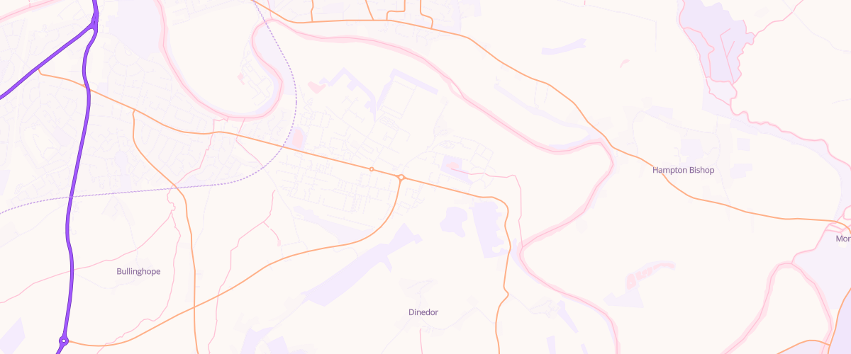 Map showing the location of Rotherwas Service Station Ltd