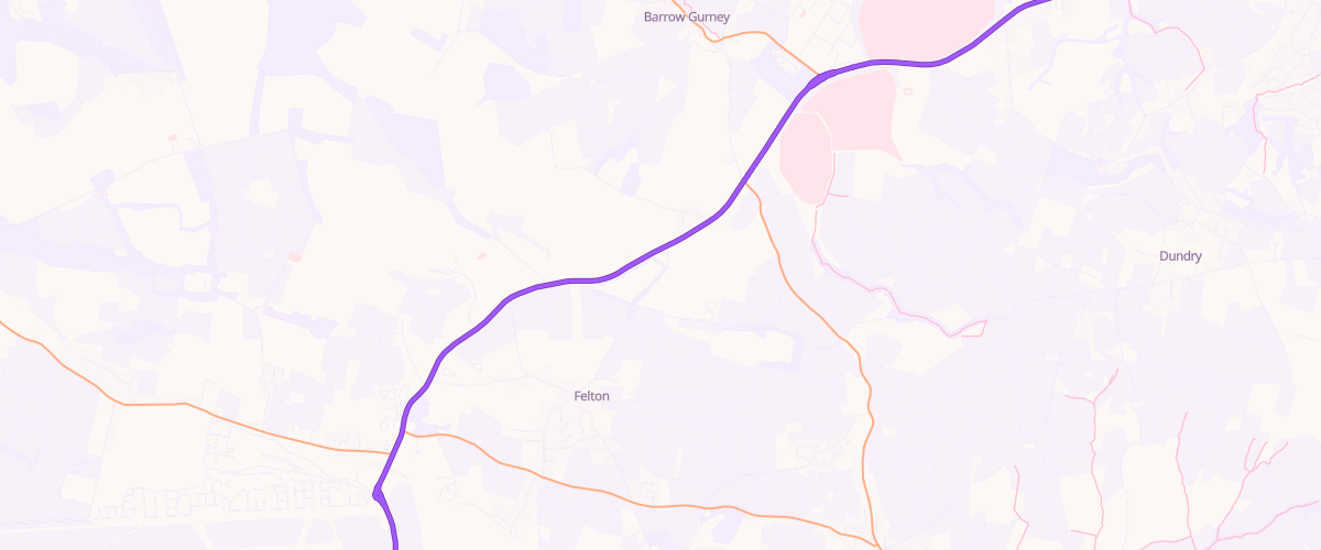 Map showing the location of Bristol Airport Fuel Express