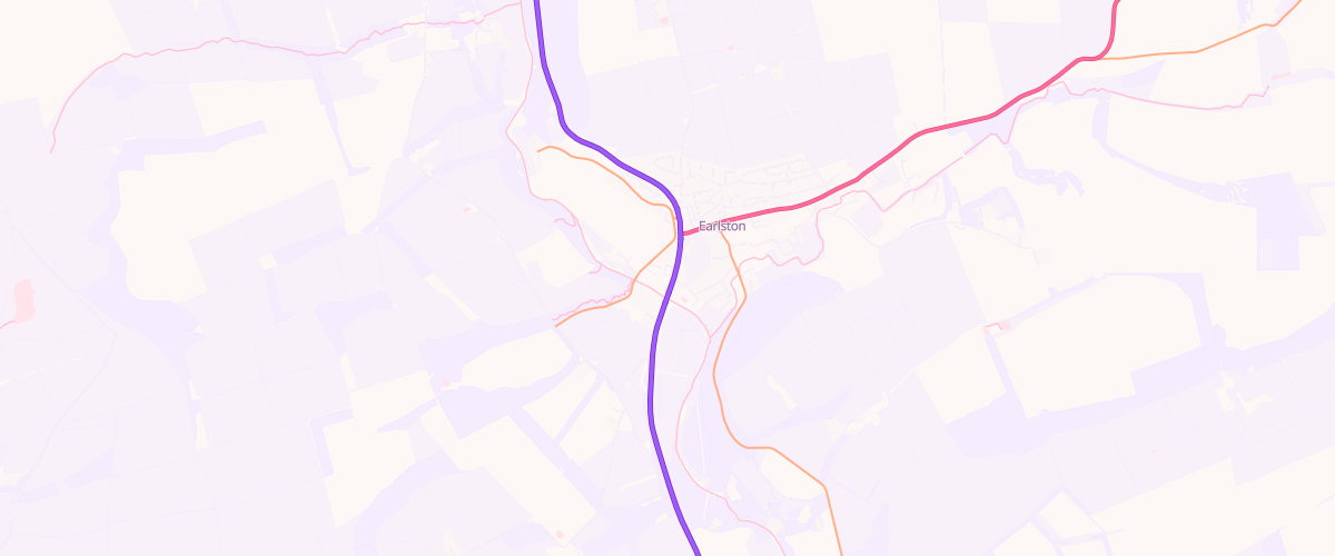 Map showing the location of Mfg Morrisons Earlston