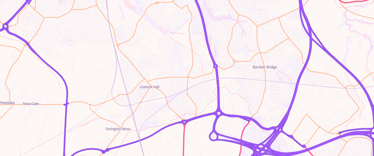 Map showing the location of Gem Lostock Hall