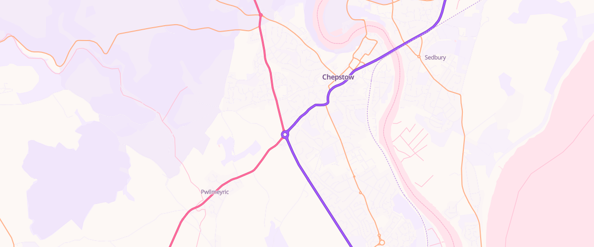 Map showing the location of Mfg Chepstow