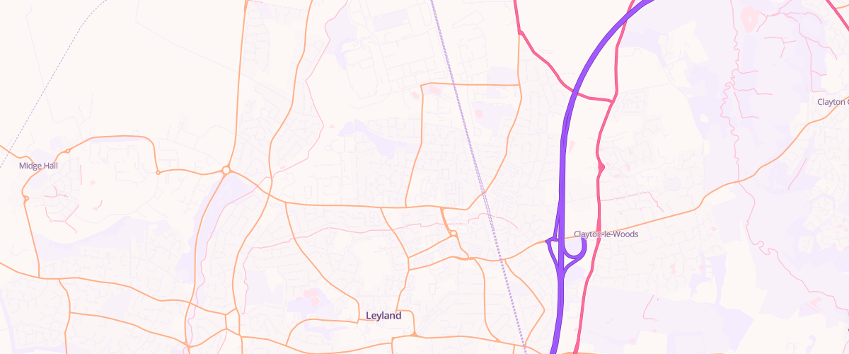 Map showing the location of Mfg Morrisons Leyland