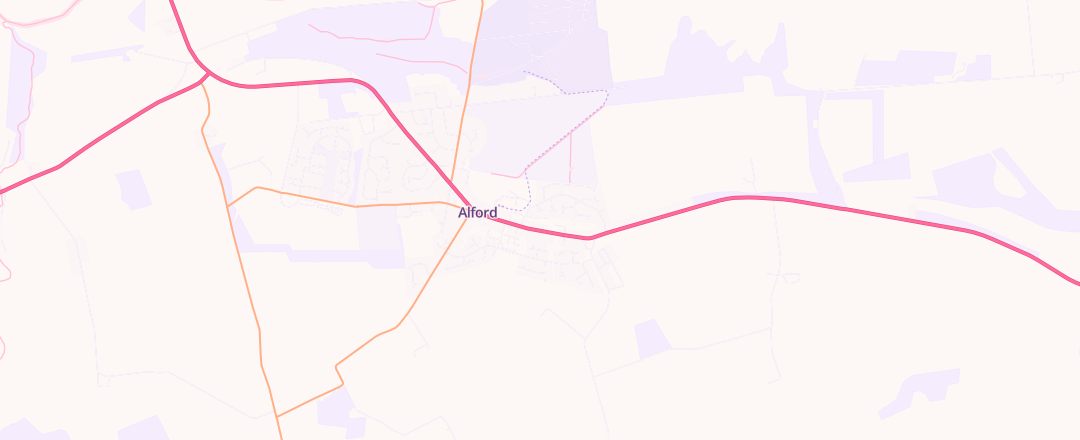 Map showing Alford Auto Station, Aberdeenshire