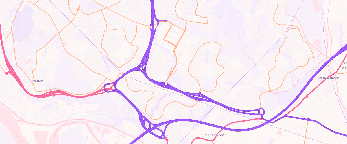 Map showing the location of Asda Hallwood Link Express