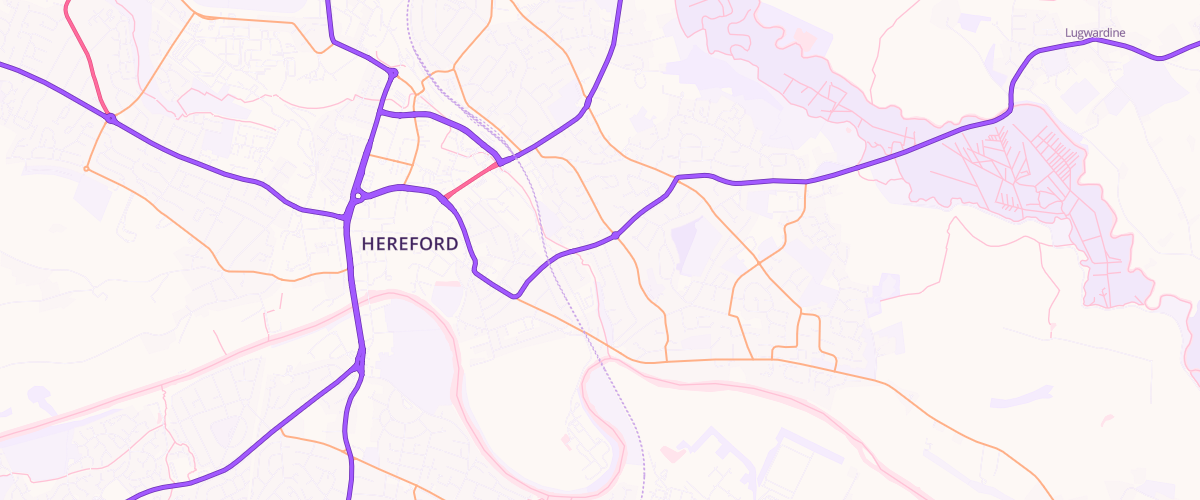 Map showing the location of Ledbury Rd Esso Express