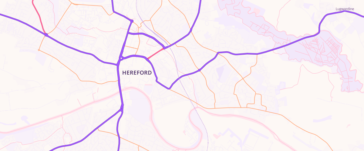 Map showing the location of Mfg Hereford