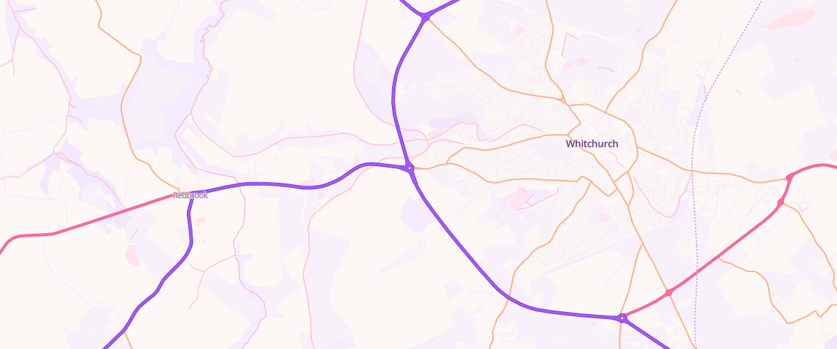 Map showing the location of Asda Whitchurch Express Petrol