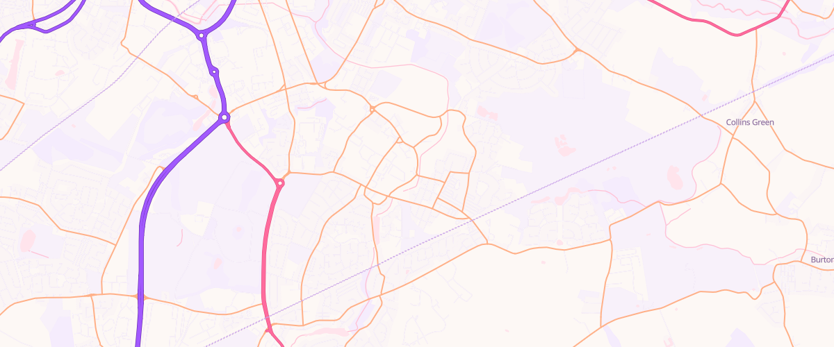 Map showing the location of Worsley Brow