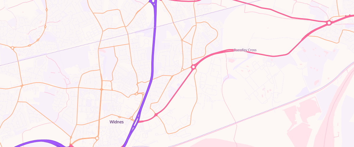 Map showing the location of Mfg Widnes