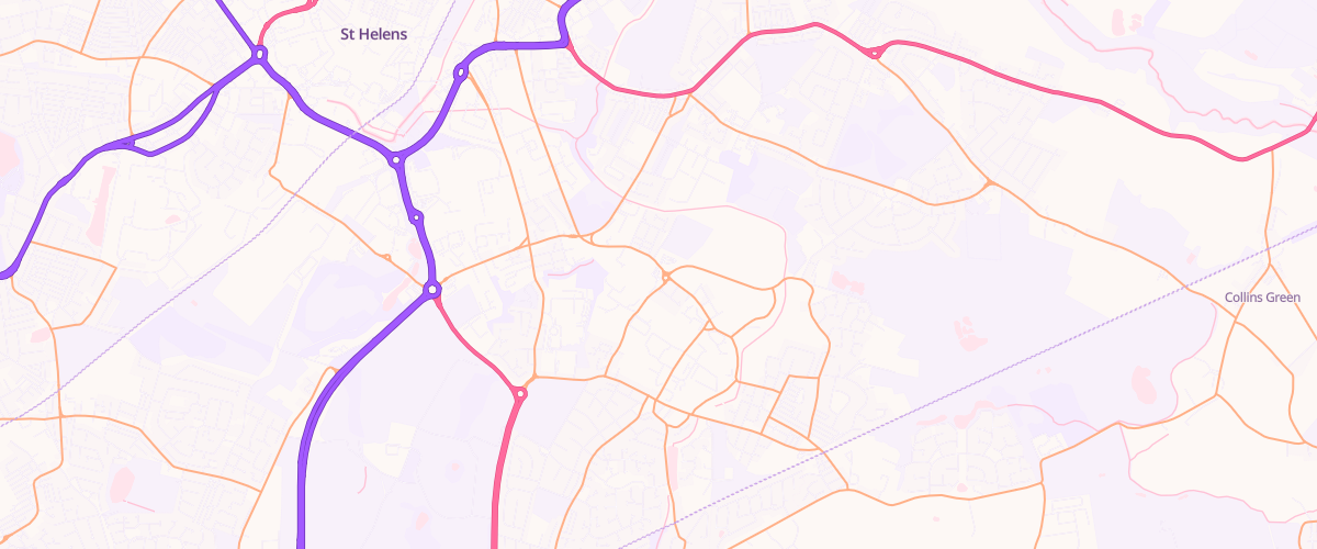 Map showing the location of Mfg Morrisons St Helens