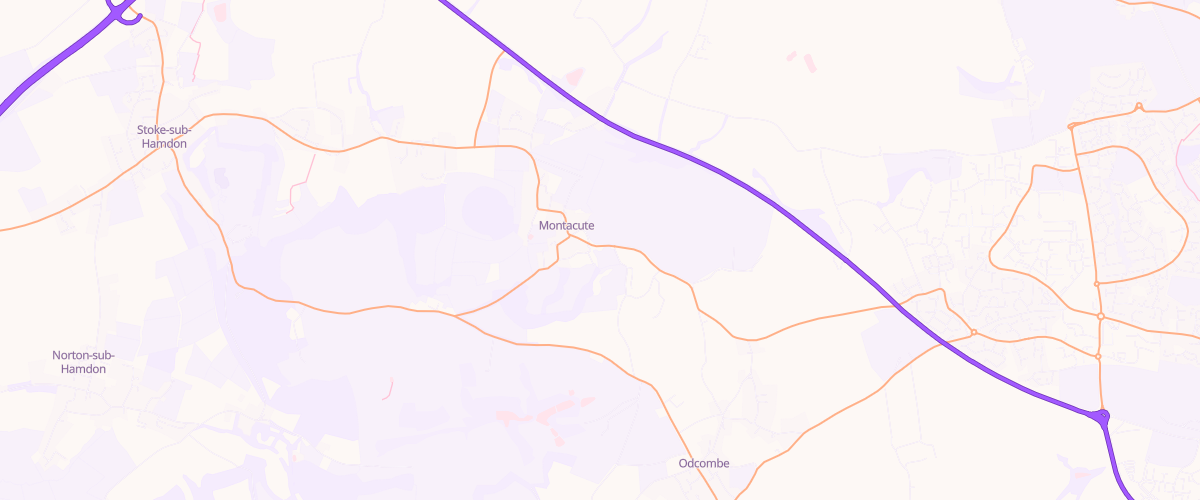 Map showing the location of Montacute Service Station