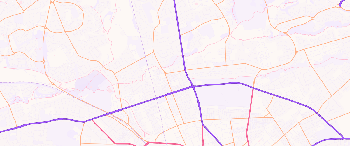 Map showing the location of Fulwood Service Station