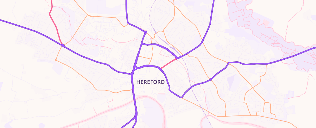 Map showing Swift Motors Hereford Limited, Hereford