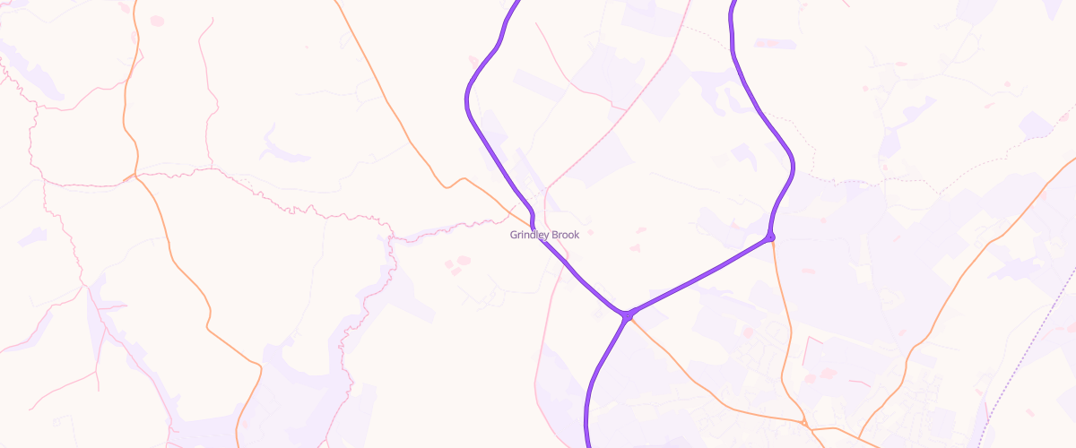 Map showing the location of D A Roberts Fuels
