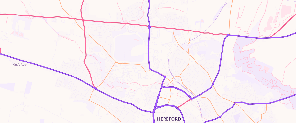 Map showing the location of Asda Hereford Express Petrol