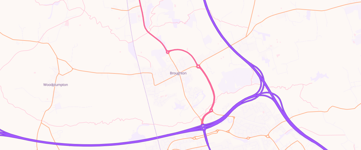 Map showing the location of Broughton Filling Station