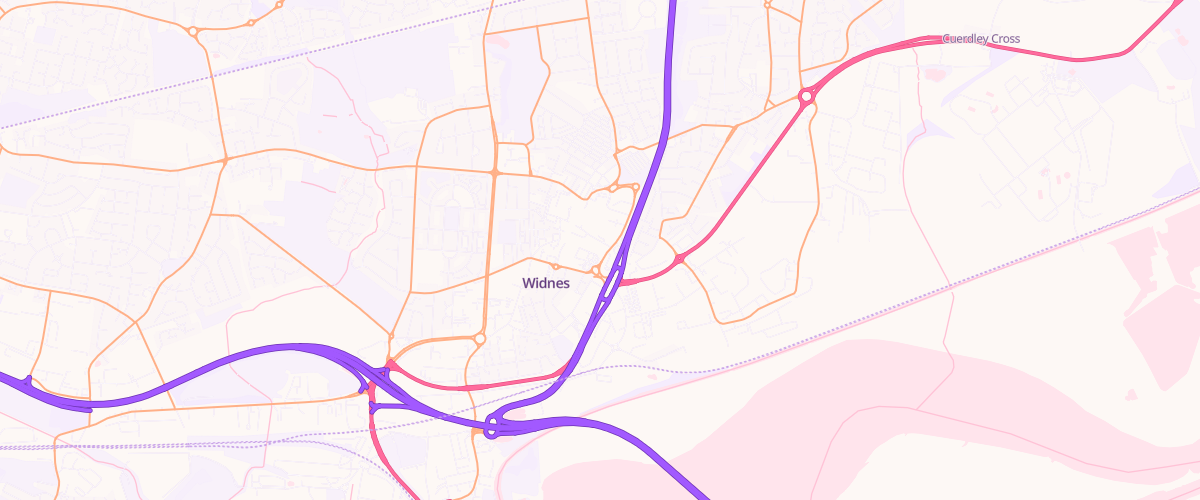 Map showing the location of Mfg Morrisons Widnes