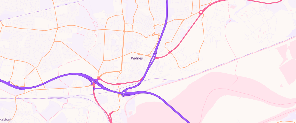 Map showing the location of Widnes Extra Petrol Filling