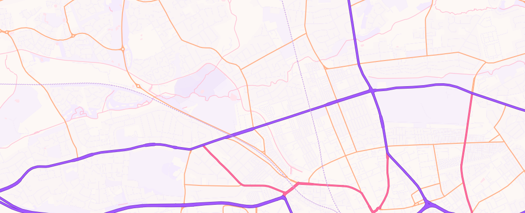 Map showing Ord Road Garage, Preston