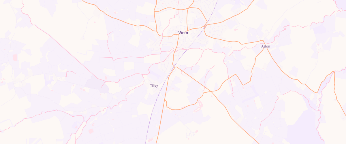 Map showing the location of Shrewsbury Service Station