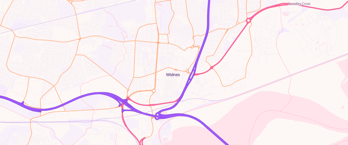 Map showing the location of Asda Widnes Superstore