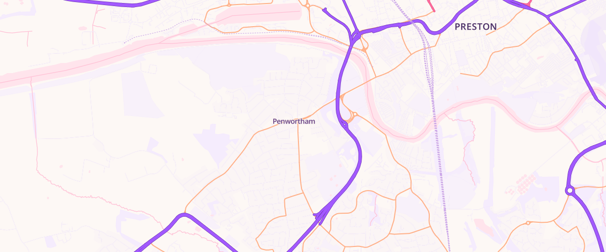 Map showing the location of Penwortham Superstore Petrol Filling