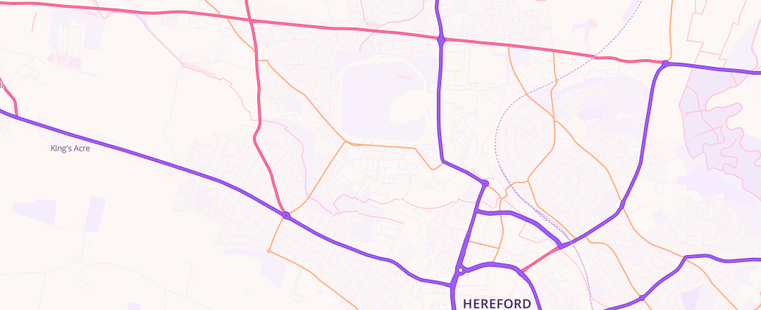 Map showing Matthew Lunt, Hereford