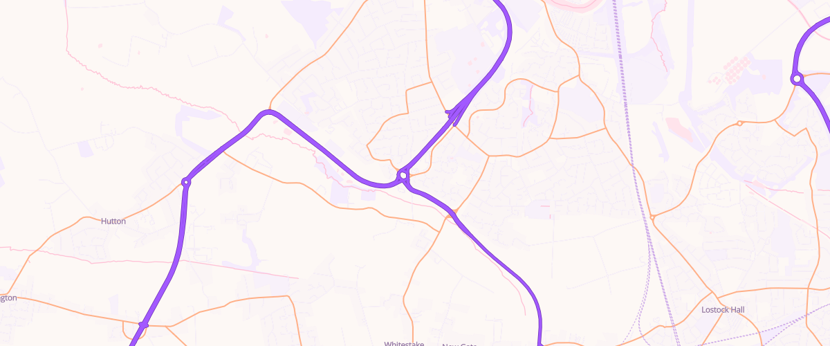 Map showing the location of Millbrook Way Service Station