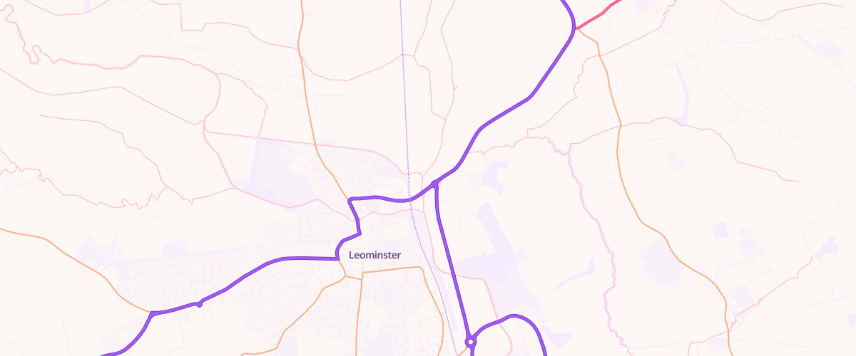 Map showing the location of Shell Co-Op Leominster