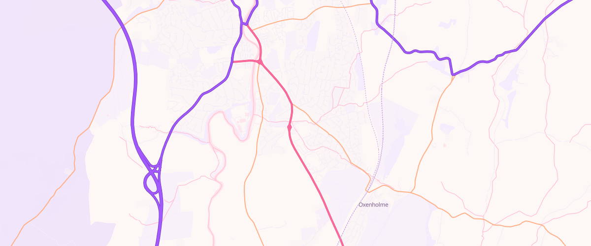 Map showing the location of Asda Kendal Superstore
