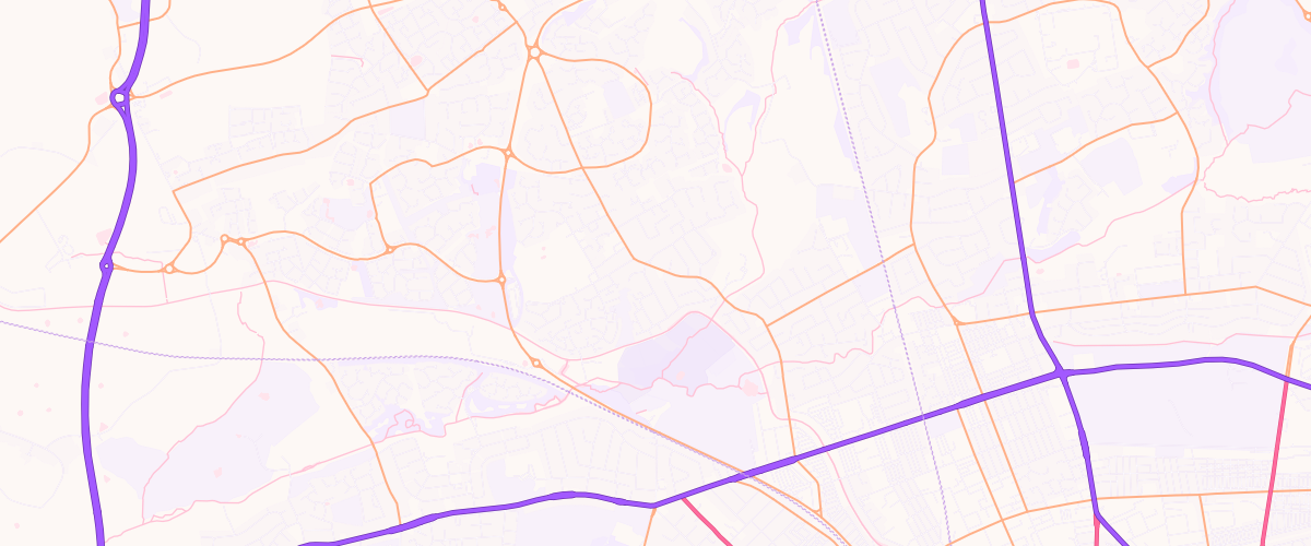 Map showing the location of Hillcrest Service Station