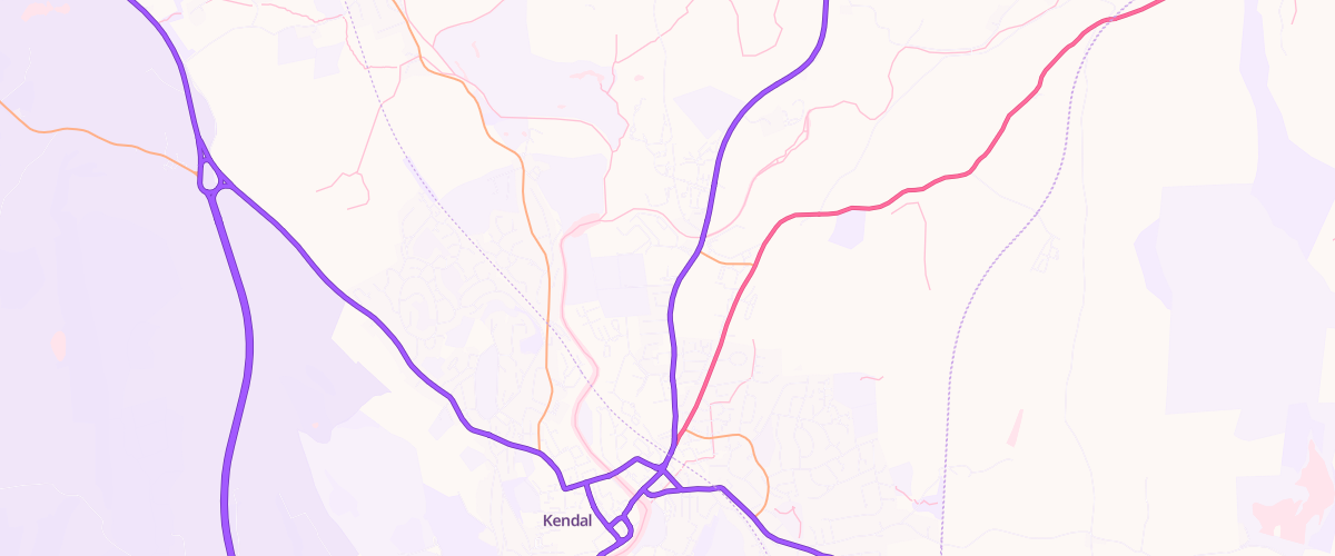 Map showing the location of Sainsburys Kendal